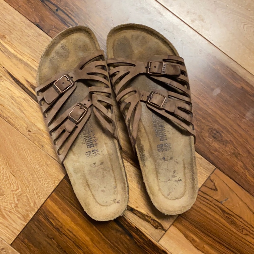 Birkenstock 38 Granada Softbed Leather Sandals